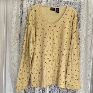 Sonoma Lng Sleeve Pullover in Mustard Heather 3X